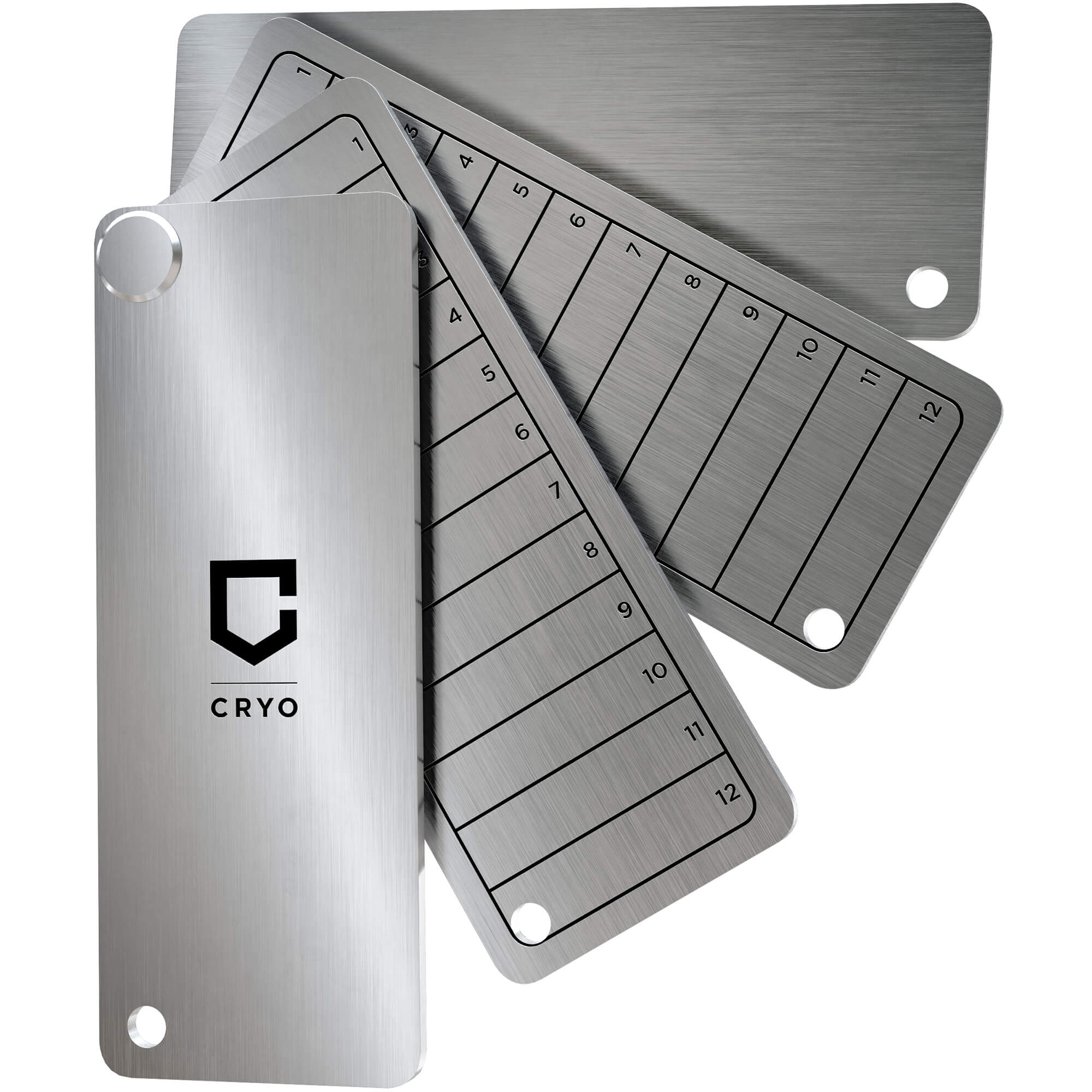 3X Crypto Cold Wallet van roestvrij staal - Complete set (3 platen, 1